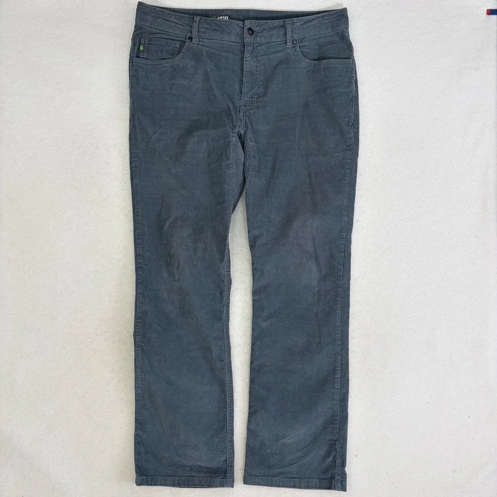 Stio Rivet Corduroy Pants Mens 36/31 Blue Gray Organic Cotton Stretch Straight